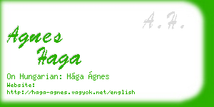 agnes haga business card