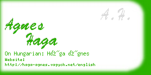 agnes haga business card